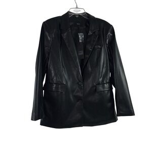 Rails Stanton Oversized Faux Leather Blazer.